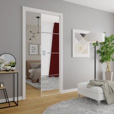 Iebūvējamas bīdāmas durvis ar spoguli EVO MIRROR PLUS, balts